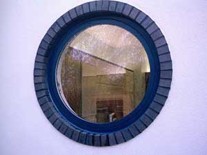 Round window with mastic applied